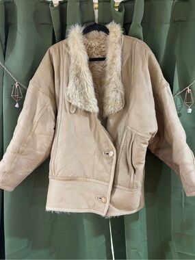 Jean Claude Poitras Leather and Wool Jacket